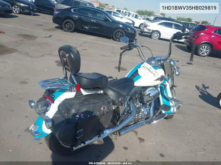 2017 Harley-Davidson Flstc Heritage Softail Classic VIN: 1HD1BWV35HB029819 Lot: 42596546