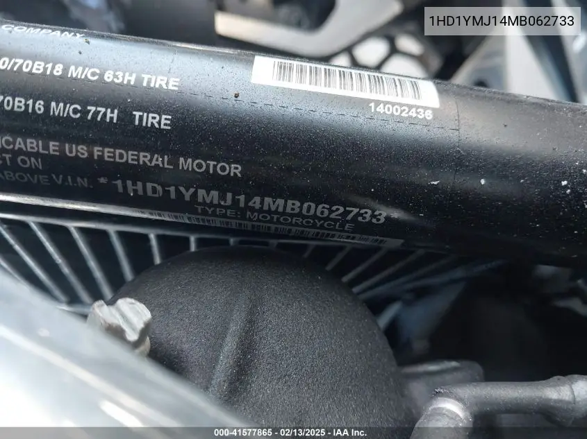 2021 Harley-Davidson Flsb VIN: 1HD1YMJ14MB062733 Lot: 41577865