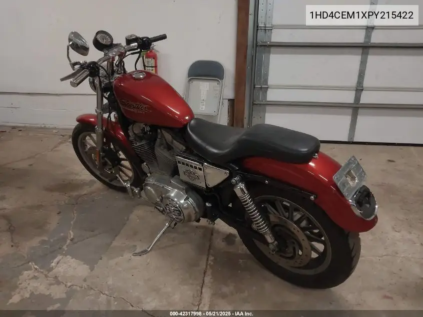 1993 Harley-Davidson Xlh883 H VIN: 1HD4CEM1XPY215422 Lot: 42317998