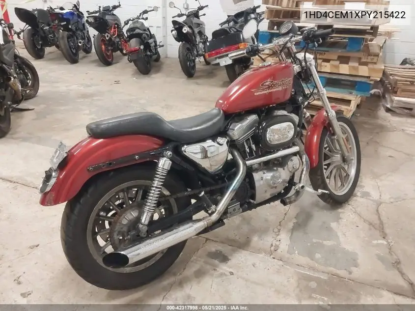 1993 Harley-Davidson Xlh883 H VIN: 1HD4CEM1XPY215422 Lot: 42317998
