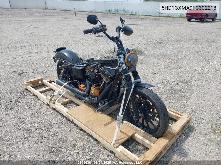 2015 Harley-Davidson Fxdb Dyna Street Bob VIN: 5HD1GXMA9FC302218 Lot: 12344636