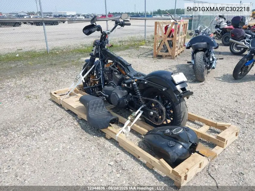 2015 Harley-Davidson Fxdb Dyna Street Bob VIN: 5HD1GXMA9FC302218 Lot: 12344636