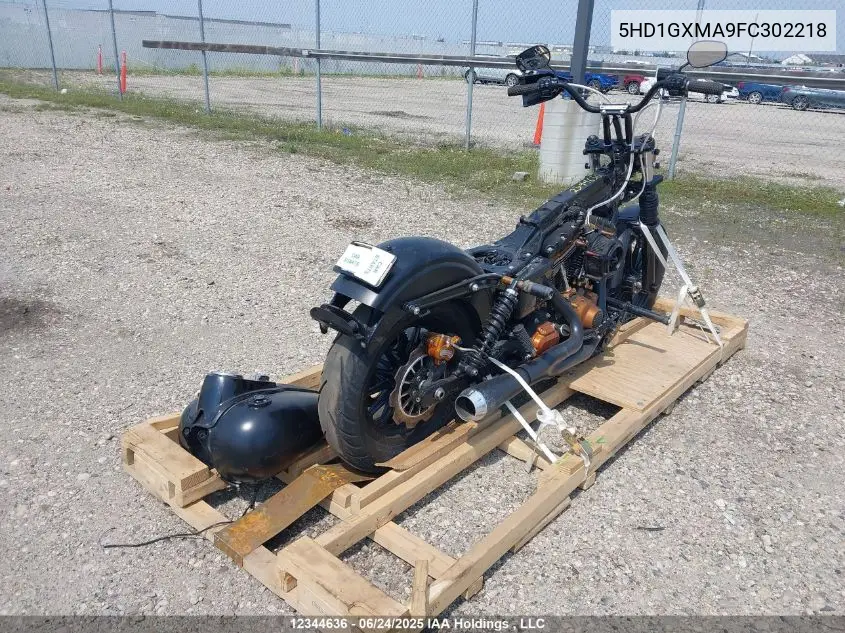 2015 Harley-Davidson Fxdb Dyna Street Bob VIN: 5HD1GXMA9FC302218 Lot: 12344636