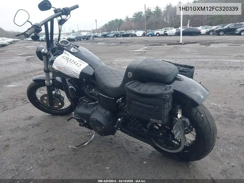 2015 Harley-Davidson Fxdb Dyna Street Bob VIN: 1HD1GXM12FC320339 Lot: 42032512