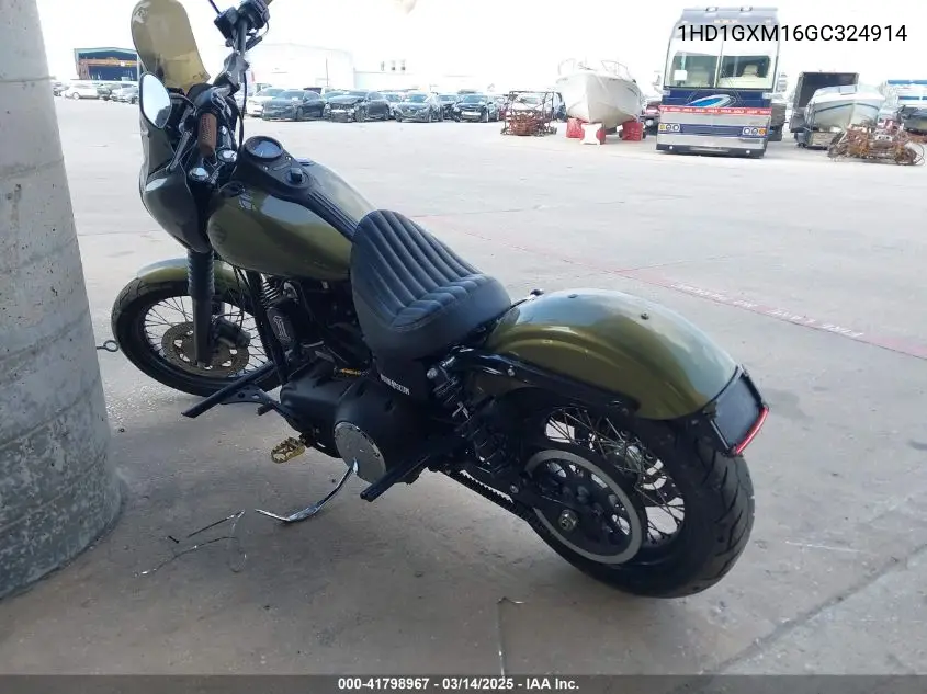 2016 Harley-Davidson Fxdb Dyna Street Bob VIN: 1HD1GXM16GC324914 Lot: 41798967