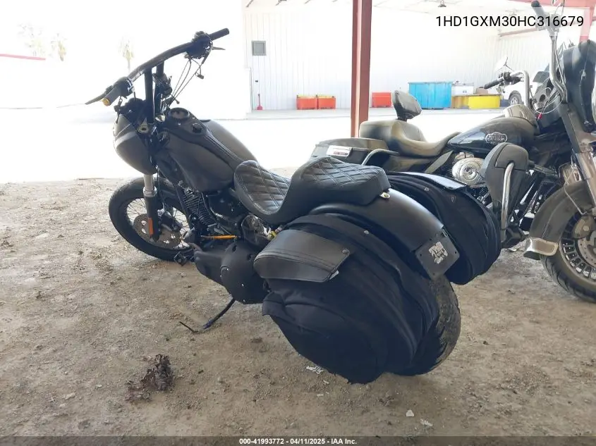 2017 Harley-Davidson Fxdb Dyna Street Bob VIN: 1HD1GXM30HC316679 Lot: 41993772