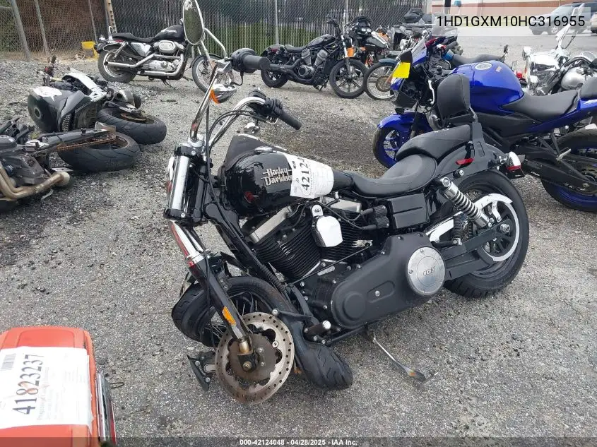 2017 Harley-Davidson Fxdb Dyna Street Bob VIN: 1HD1GXM10HC316955 Lot: 42124048