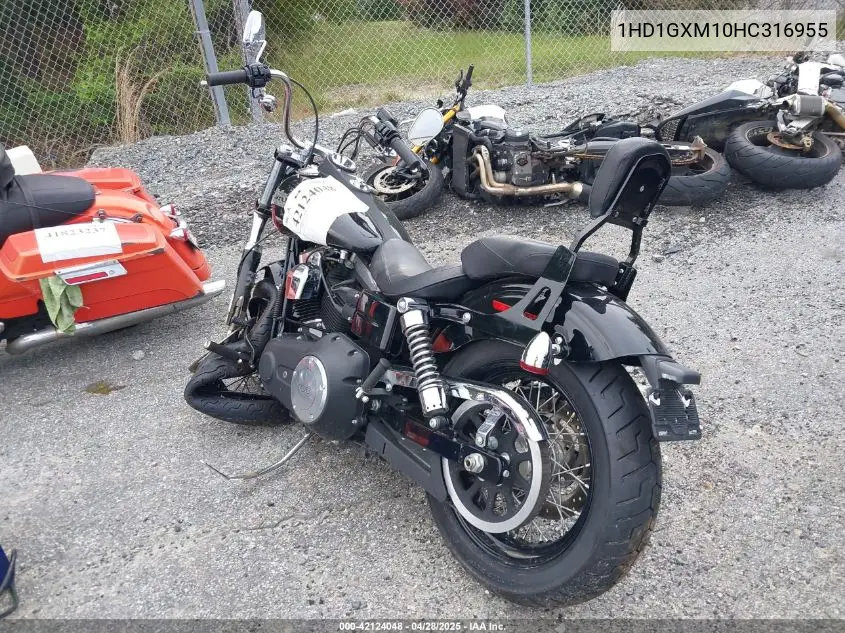 2017 Harley-Davidson Fxdb Dyna Street Bob VIN: 1HD1GXM10HC316955 Lot: 42124048