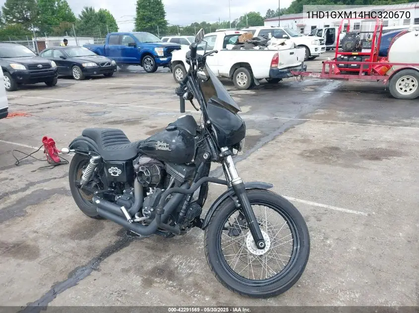 2017 Harley-Davidson Fxdb Dyna Street Bob VIN: 1HD1GXM14HC320670 Lot: 42291569