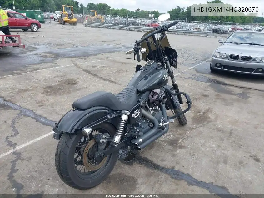 2017 Harley-Davidson Fxdb Dyna Street Bob VIN: 1HD1GXM14HC320670 Lot: 42291569
