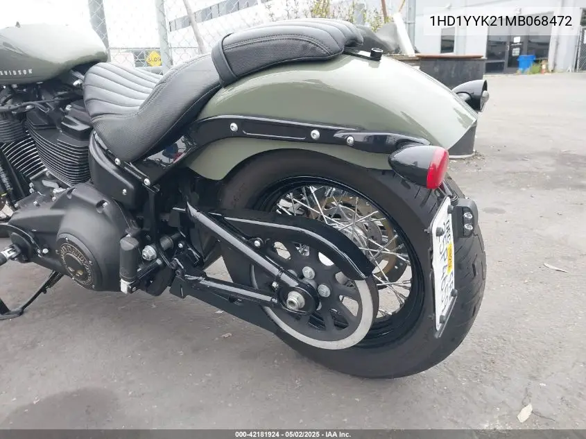 2021 Harley-Davidson Fxbbs VIN: 1HD1YYK21MB068472 Lot: 42181924