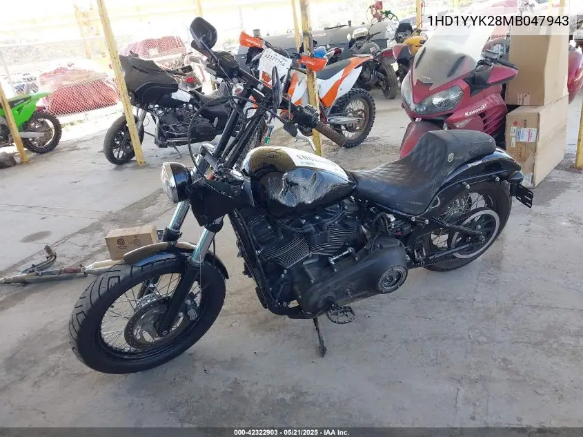 2021 Harley-Davidson Fxbbs VIN: 1HD1YYK28MB047943 Lot: 42322903