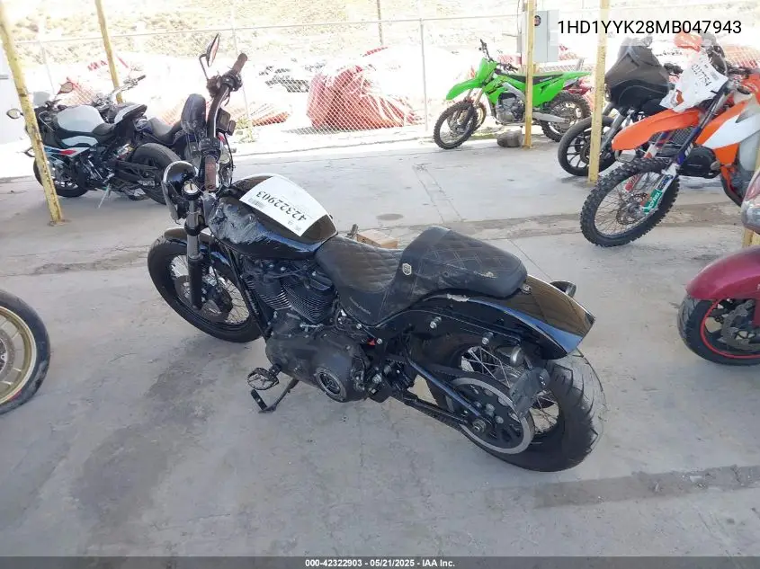 2021 Harley-Davidson Fxbbs VIN: 1HD1YYK28MB047943 Lot: 42322903