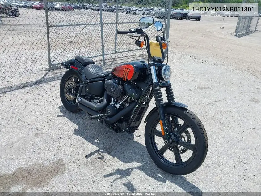 2022 Harley-Davidson Fxbbs VIN: 1HD1YYK12NB061801 Lot: 42187794