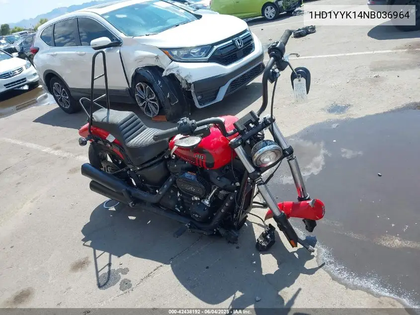 2022 Harley-Davidson Fxbbs VIN: 1HD1YYK14NB036964 Lot: 42438192