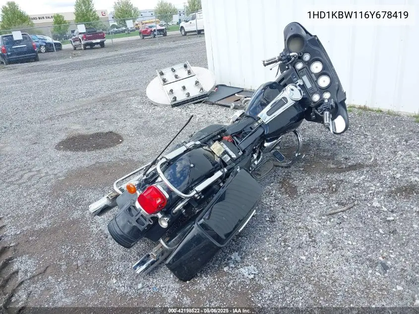 2006 Harley-Davidson Flhxi VIN: 1HD1KBW116Y678419 Lot: 42198522