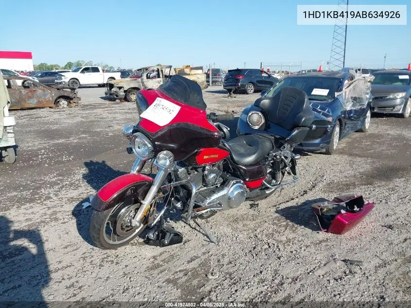 2010 Harley-Davidson Flhx VIN: 1HD1KB419AB634926 Lot: 41974502