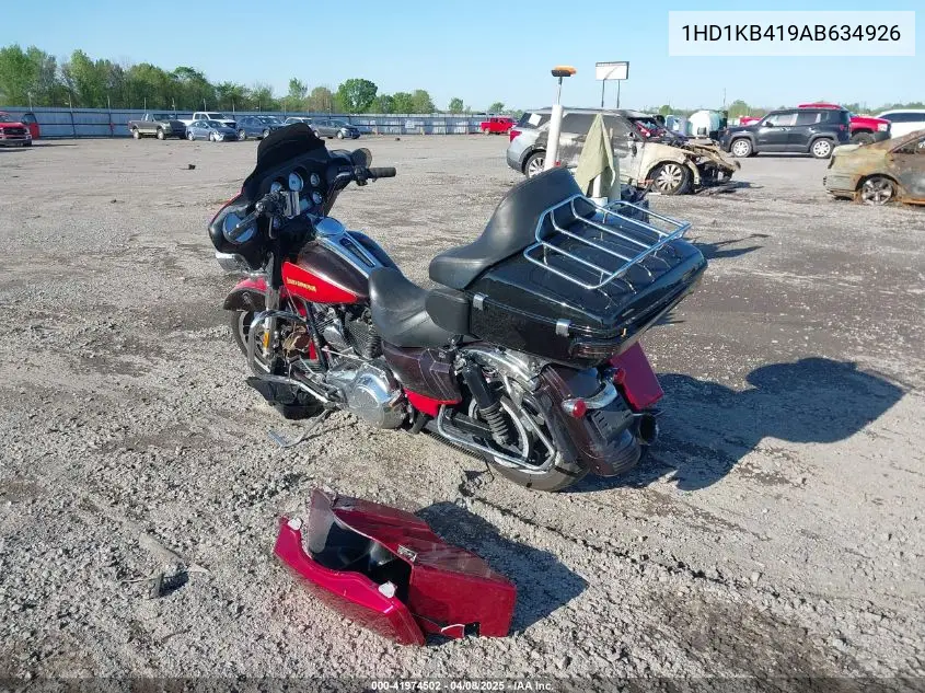 2010 Harley-Davidson Flhx VIN: 1HD1KB419AB634926 Lot: 41974502