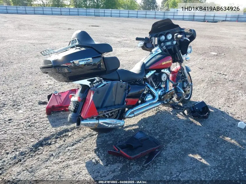 2010 Harley-Davidson Flhx VIN: 1HD1KB419AB634926 Lot: 41974502