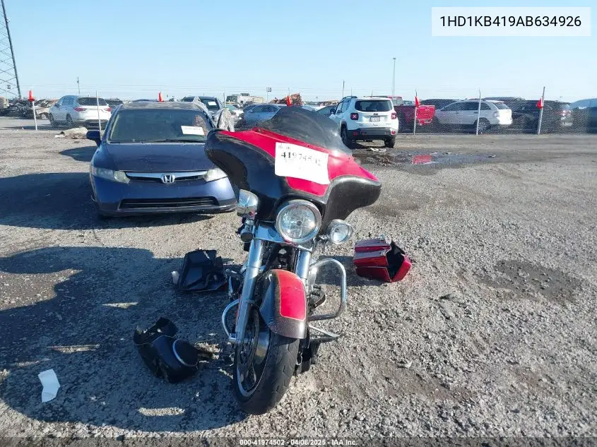 2010 Harley-Davidson Flhx VIN: 1HD1KB419AB634926 Lot: 41974502