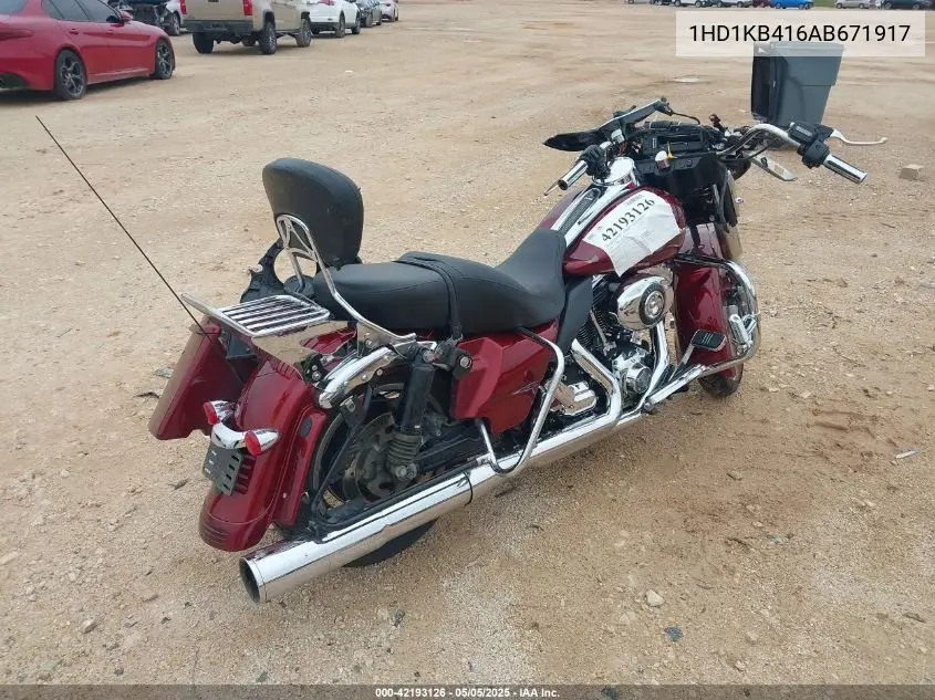 2010 Harley-Davidson Flhx VIN: 1HD1KB416AB671917 Lot: 42193126