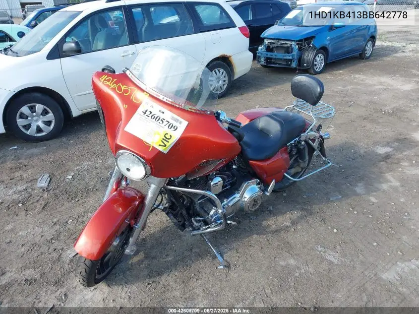 2011 Harley-Davidson Flhx VIN: 1HD1KB413BB642778 Lot: 42605709