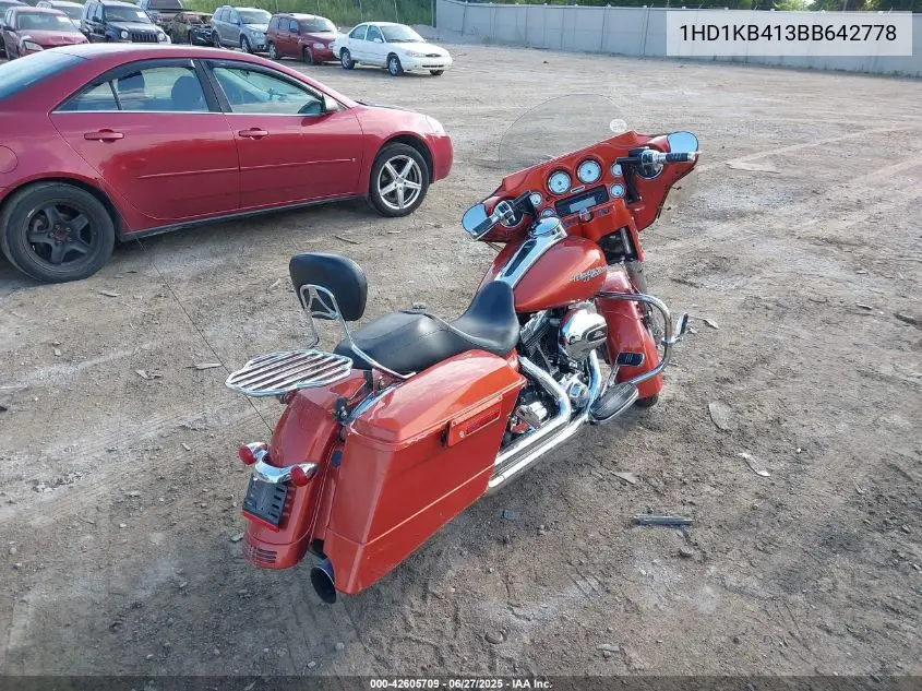 2011 Harley-Davidson Flhx VIN: 1HD1KB413BB642778 Lot: 42605709
