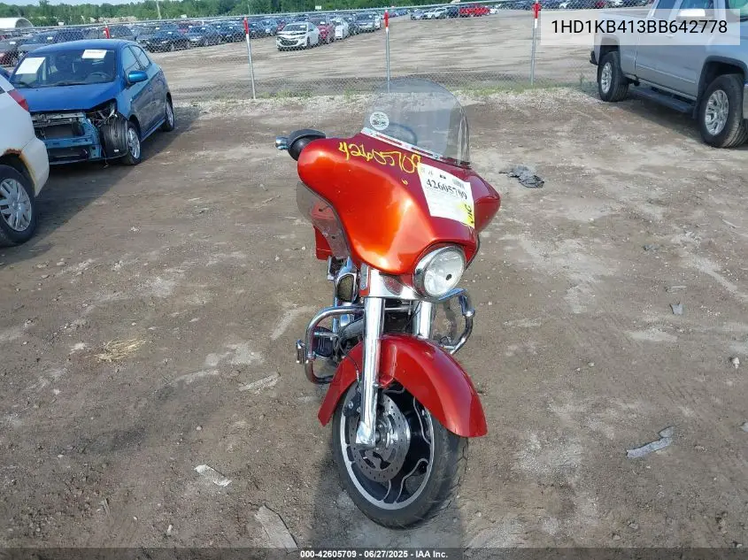 2011 Harley-Davidson Flhx VIN: 1HD1KB413BB642778 Lot: 42605709