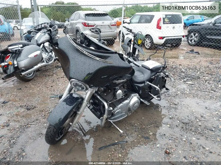 2012 Harley-Davidson Flhx Street Glide VIN: 1HD1KBM10CB636163 Lot: 42146994