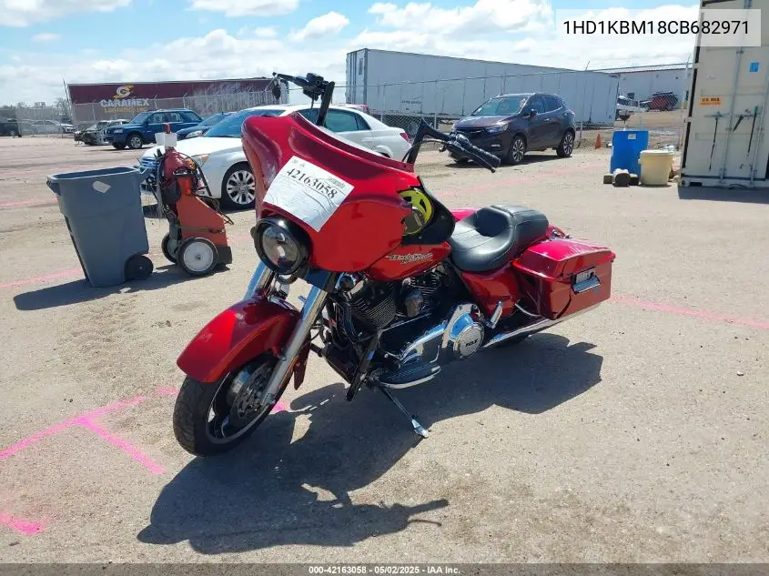 2012 Harley-Davidson Flhx Street Glide VIN: 1HD1KBM18CB682971 Lot: 42163058
