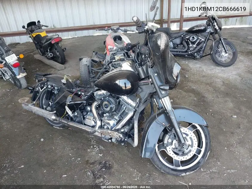 2012 Harley-Davidson Flhx Street Glide VIN: 1HD1KBM12CB666619 Lot: 42594782