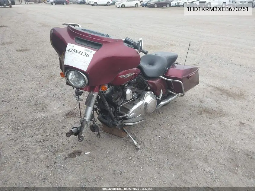 2014 Harley-Davidson Flhxs Street Glide Special VIN: 1HD1KRM3XEB673251 Lot: 42584136