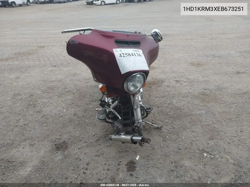2014 Harley-Davidson Flhxs Street Glide Special VIN: 1HD1KRM3XEB673251 Lot: 42584136