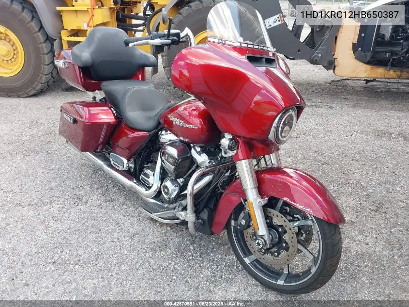 2017 Harley-Davidson Flhxs Street Glide Special VIN: 1HD1KRC12HB650387 Lot: 42570551