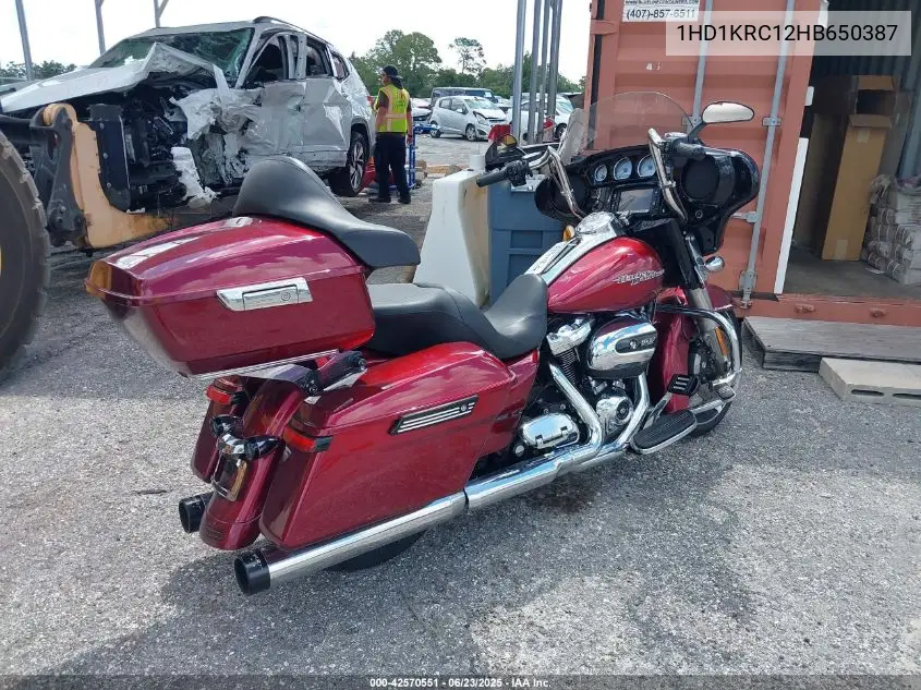 2017 Harley-Davidson Flhxs Street Glide Special VIN: 1HD1KRC12HB650387 Lot: 42570551