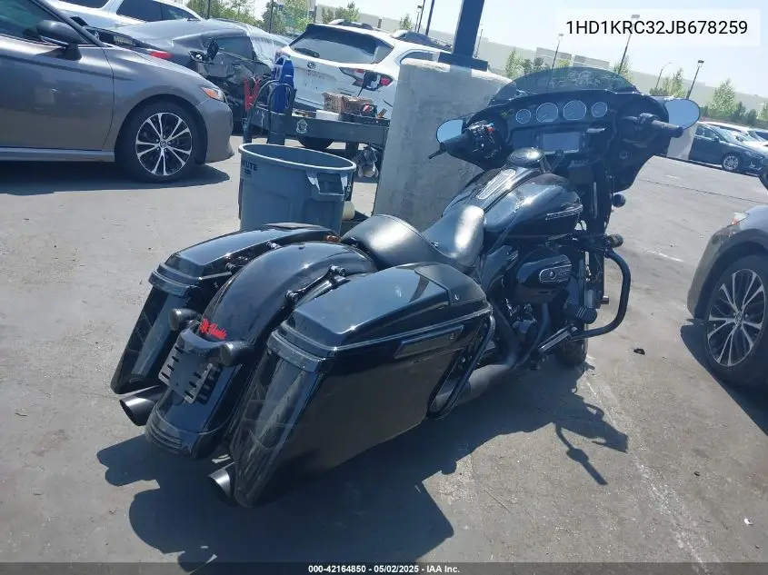 2018 Harley-Davidson Flhxs Street Glide Special VIN: 1HD1KRC32JB678259 Lot: 42164850