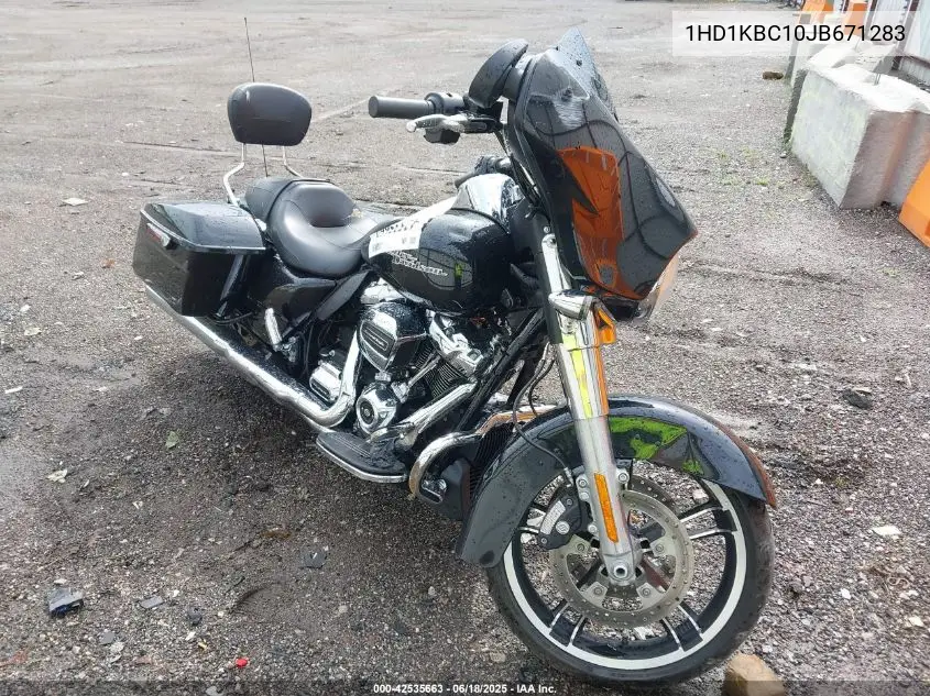2018 Harley-Davidson Flhx Street Glide VIN: 1HD1KBC10JB671283 Lot: 42535663