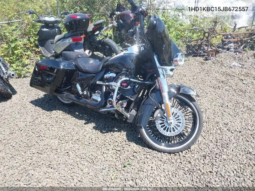 2018 Harley-Davidson Flhx Street Glide VIN: 1HD1KBC15JB672557 Lot: 42582367