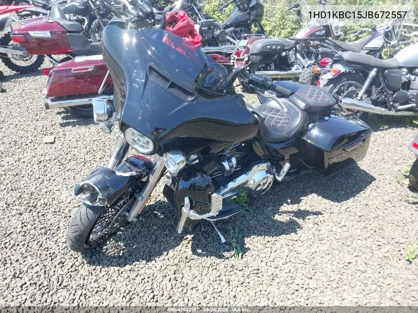 2018 Harley-Davidson Flhx Street Glide VIN: 1HD1KBC15JB672557 Lot: 42582367
