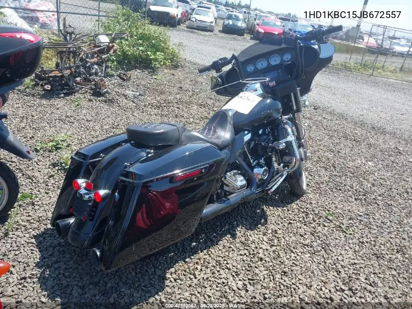 2018 Harley-Davidson Flhx Street Glide VIN: 1HD1KBC15JB672557 Lot: 42582367