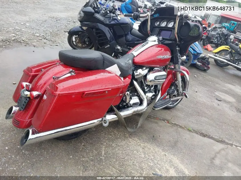 2019 Harley-Davidson Flhx VIN: 1HD1KBC15KB648731 Lot: 42100117