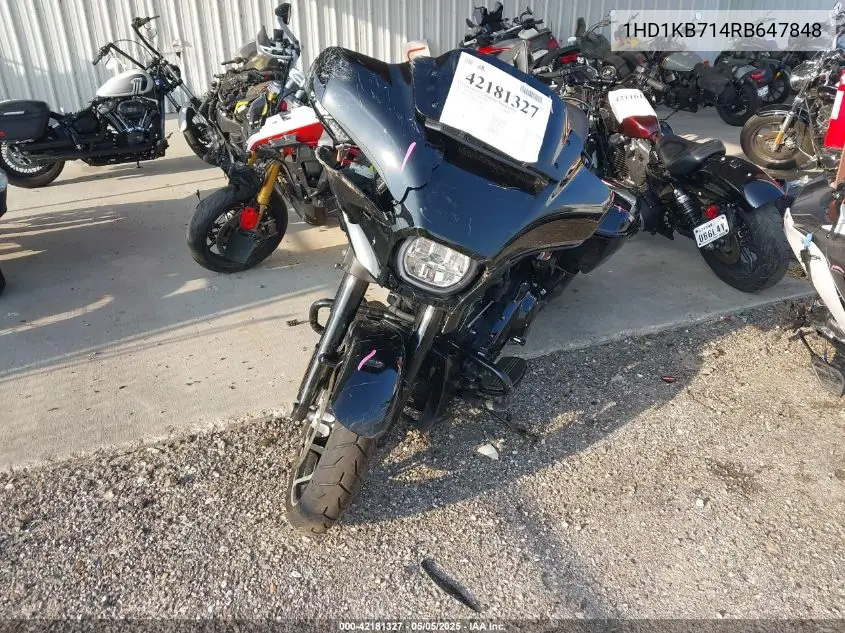 2024 Harley-Davidson Flhx VIN: 1HD1KB714RB647848 Lot: 42181327