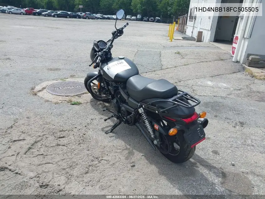 2015 Harley-Davidson Xg750 VIN: 1HD4NBB18FC505505 Lot: 42583305