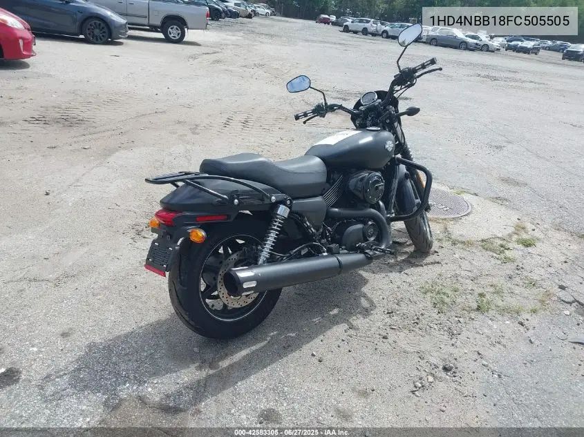 2015 Harley-Davidson Xg750 VIN: 1HD4NBB18FC505505 Lot: 42583305