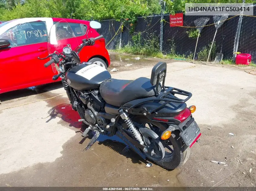 2015 Harley-Davidson Xg500 VIN: 1HD4NAA11FC503414 Lot: 42601546