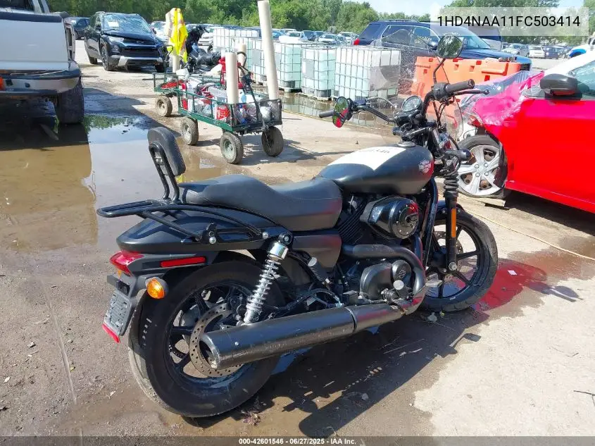 2015 Harley-Davidson Xg500 VIN: 1HD4NAA11FC503414 Lot: 42601546