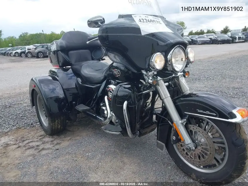 2009 Harley-Davidson Flhtcutg VIN: 1HD1MAM1X9Y851902 Lot: 42260532