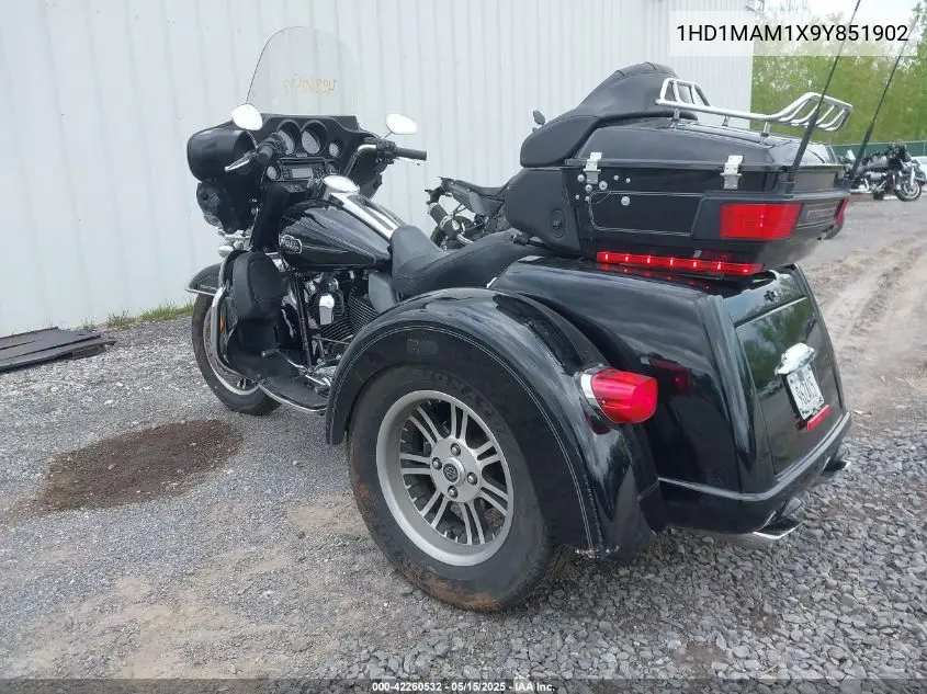2009 Harley-Davidson Flhtcutg VIN: 1HD1MAM1X9Y851902 Lot: 42260532