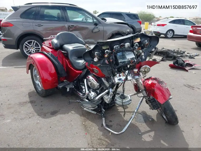 2013 Harley-Davidson Flhtcutg Tri Glide Ultra Classic VIN: 1HD1MAM15DB857697 Lot: 42369734