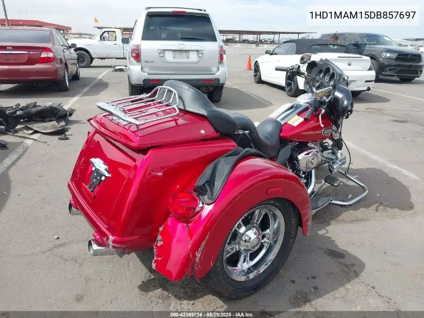 2013 Harley-Davidson Flhtcutg Tri Glide Ultra Classic VIN: 1HD1MAM15DB857697 Lot: 42369734